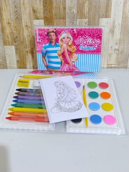 Estojo de Pintura Barbie e Ken