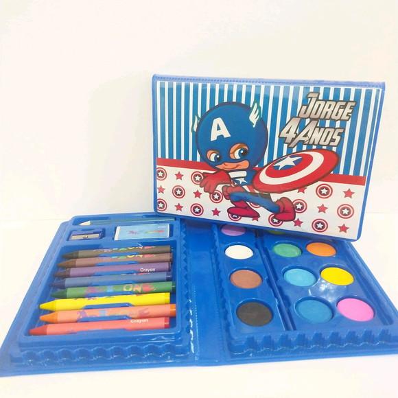 Estojo de Pintura Capitão América - 24 Peças