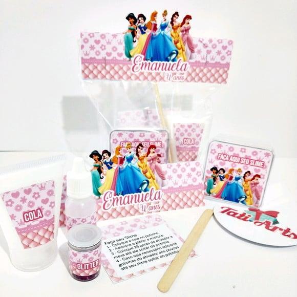 Kit Slime Princesas - Embalagens Personalizadas