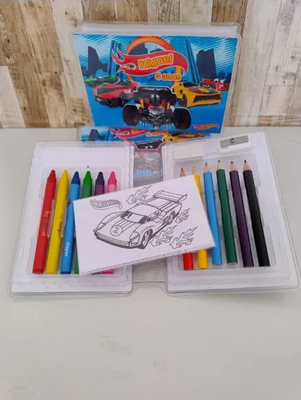 Estojo de Colorir Hot Wheels - com Embalagem