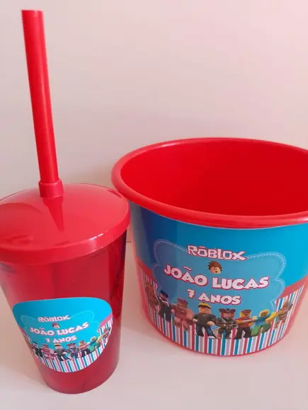 Balde de Pipoca e Copo