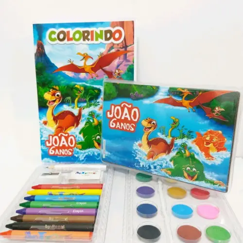 Estojo de Pintura 24 peças + Livro de Colorir