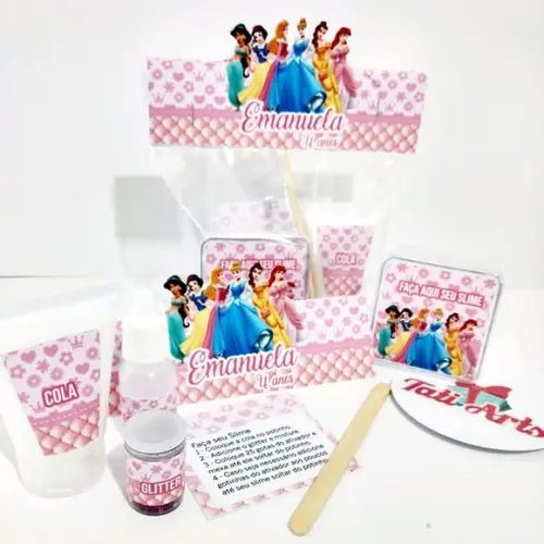 Kit Slime Princesas - Embalagens Personalizadas