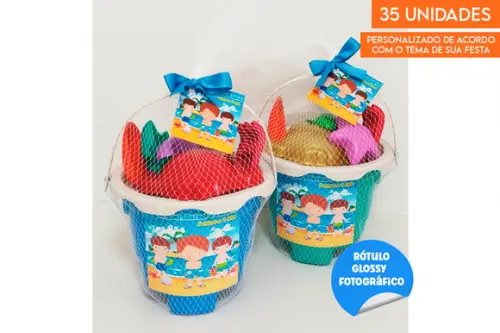 Balde de Praia com Tag - 35 Unidades