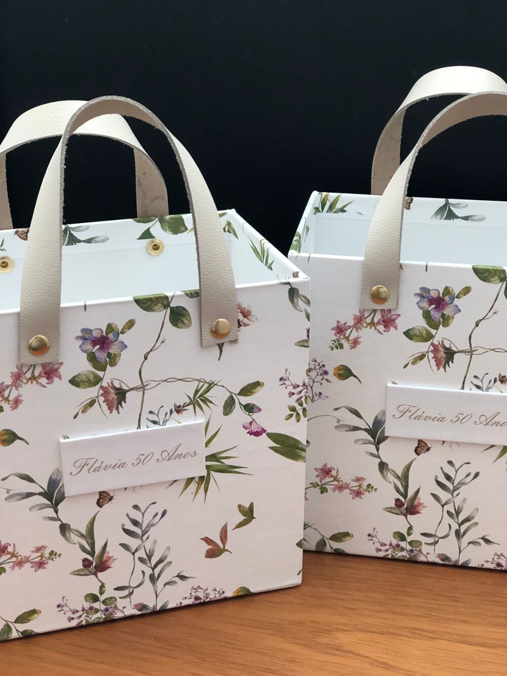 Cesto cartonado estampado