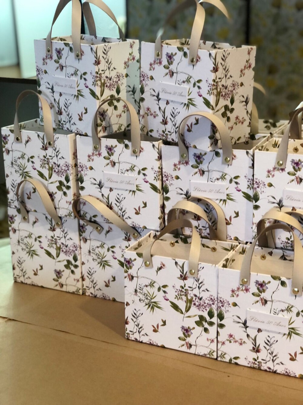Cesto cartonado estampado