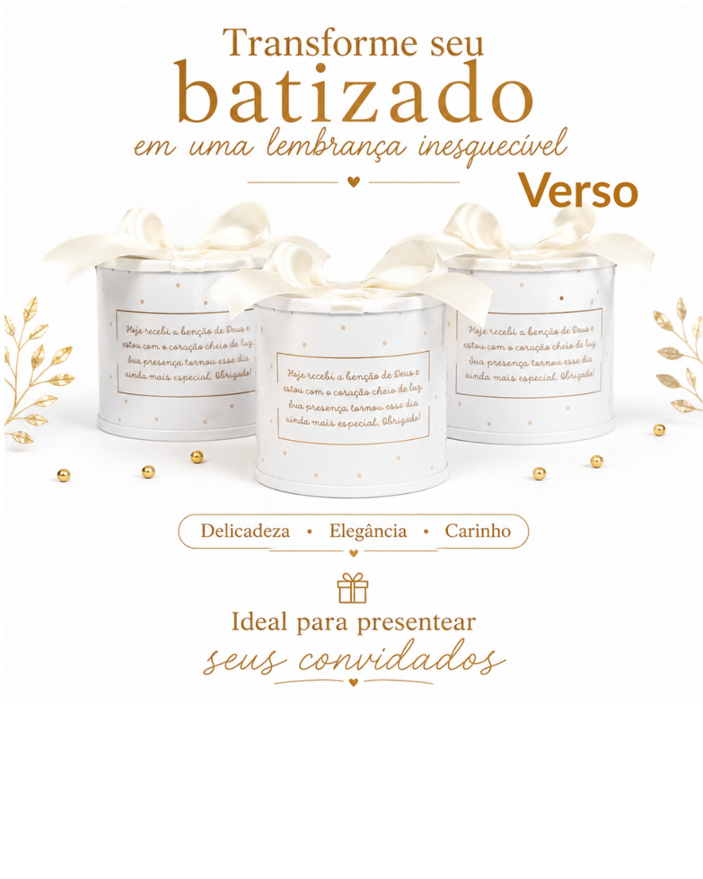 Kit minitubolata Lembrancinha Batizado Menino Menina Latinha Pers
