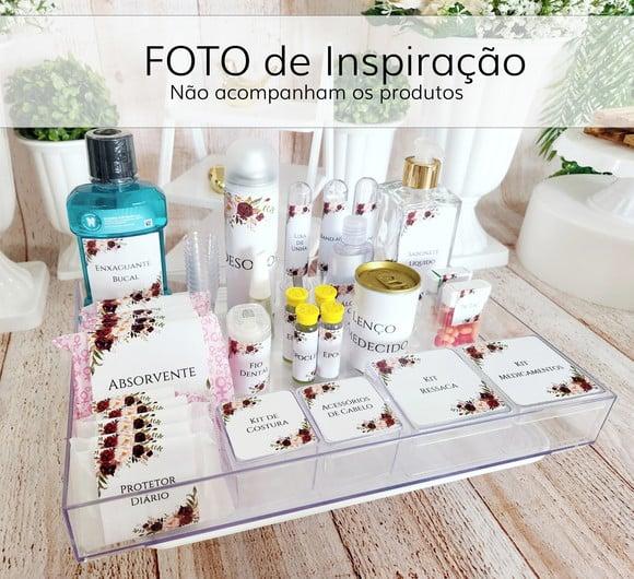 Kit Toalete Feminino (papelaria e Bandeja) Personalizado