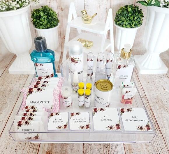 Kit Toalete Masculino e Feminino(c/ Bandejas ) Personalizado