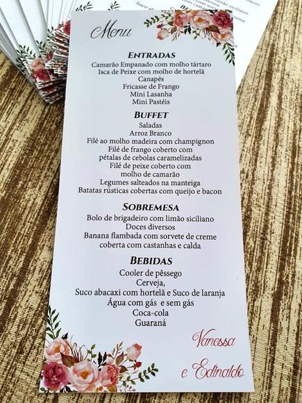 Menu / Agradecimento