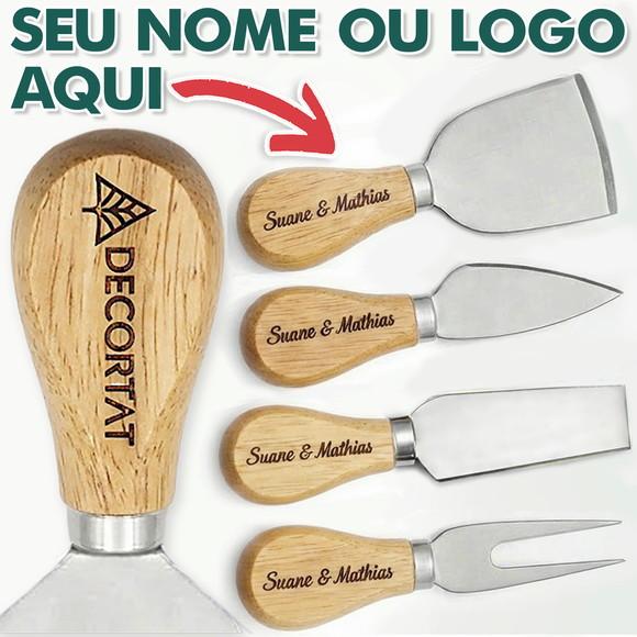 Kit 12 Facas de Queijo e Frios com Gravação a Laser