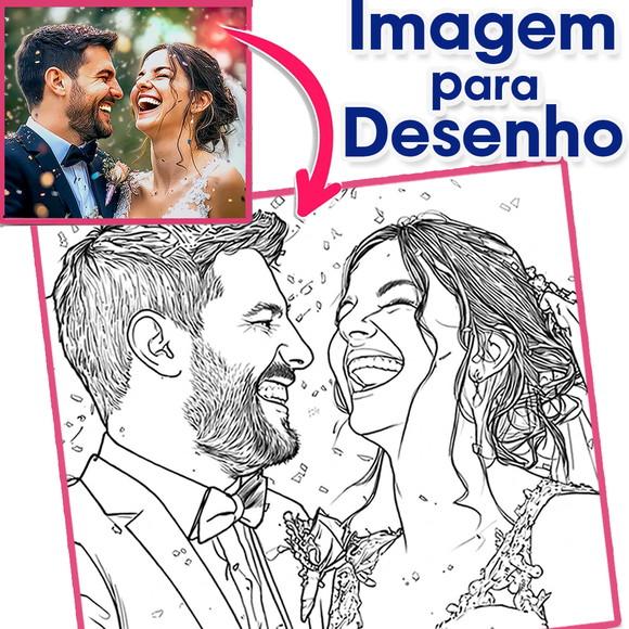 Ilustração Desenho Line Art Convite Casamento (arqv.digital)