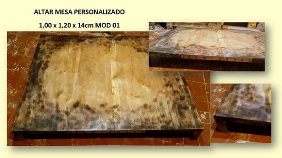 ALTAR MESA EM MADEIRA 1,00 X 1,20 X 0,14