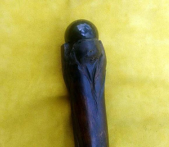 Bengala de Cedro com Obsidiana Negra - 90cm
