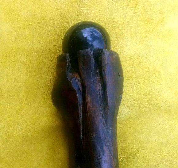Bengala de Cedro com Obsidiana Negra - 90cm