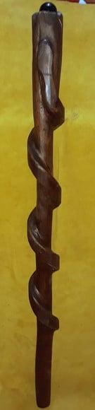 Bengala Cobra Torneada com Cristal- 90cm
