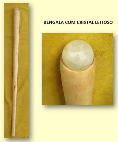 Bengala Esfera Cristal Leitoso - 90cm