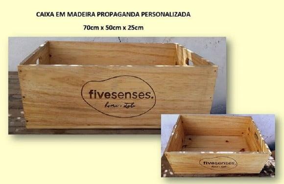 Caixa de Madeira Modelo Feira 50x25x70