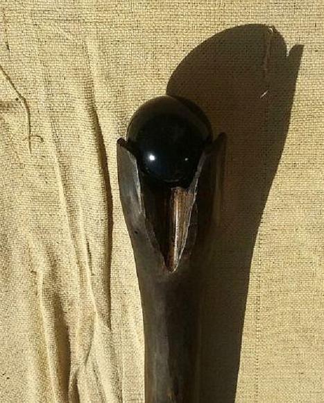 Cajado Bola de Obsiidiana Mod 03 1,80cm