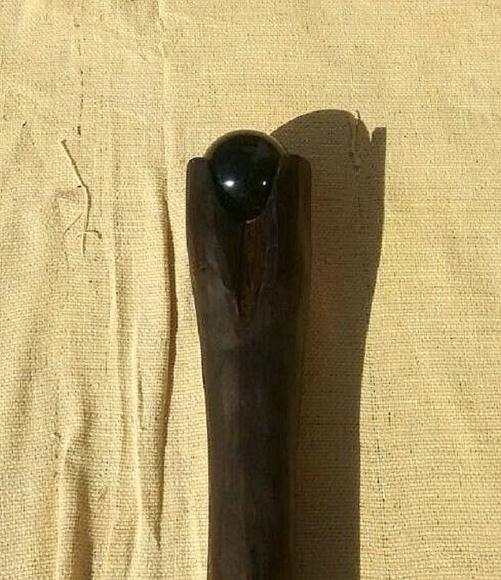 Cajado Bola de Obsiidiana Mod 03 1,80cm