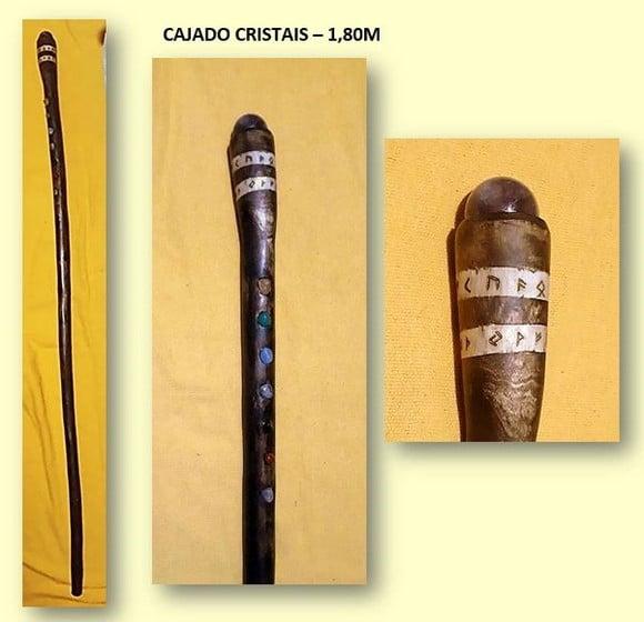 Cajado Cristais Mod 01- 1m80cm