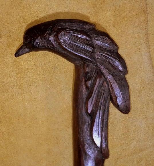 Cajado Corvo Entalhado 1,80cm