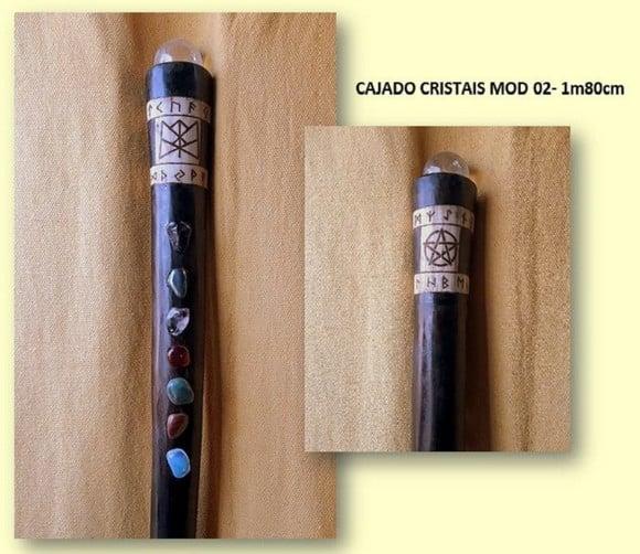 Cajado Cristais Mod 02- 1m80cm