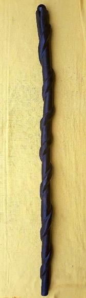 Cajado de Bruxa Torneado Cristal Obsidiana Negra 1,80cm