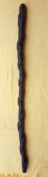 Cajado de Bruxa Torneado Cristal Obsidiana Negra 1,80cm