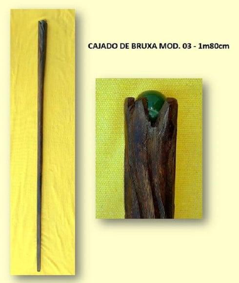 Cajado de Bruxa Mod. 03 Quartzo Verde - 1,80cm