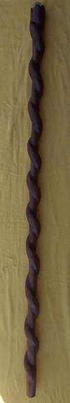 Cajado de Bruxa Torneado Carvalho Cristal Transp. 1,80cm