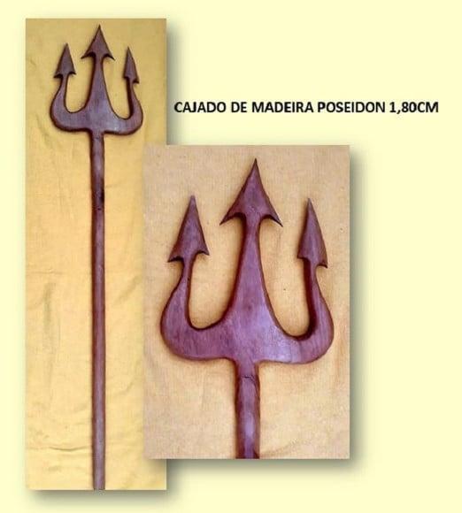 Cajado de Madeira Poseidon / Netuno 1,80cm