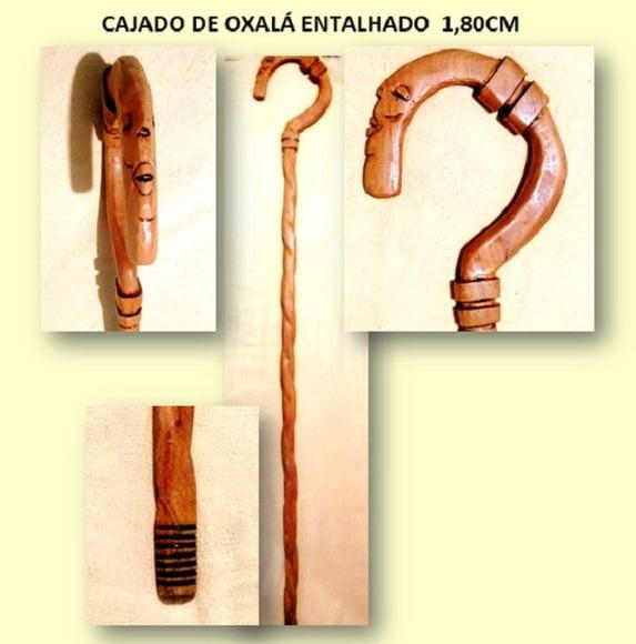 Cajado de Oxalá Entalhado 1m80cm