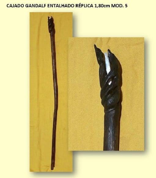 Cajado Gandalf Entalhado Réplica 1,80cm Mod. 5