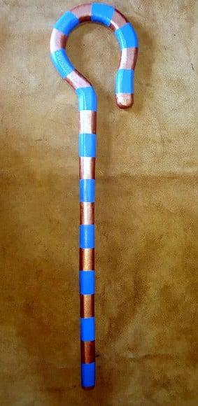 Cajado Egipcio em Madeira Pintada 61cm