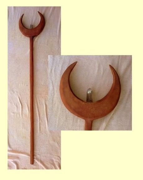 Cajado Lua com Cristal 180cm Mod. 01