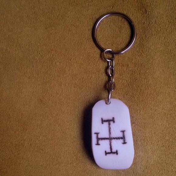 Chaveiro Talismã Contra Maus Espíritos Osso de Boi