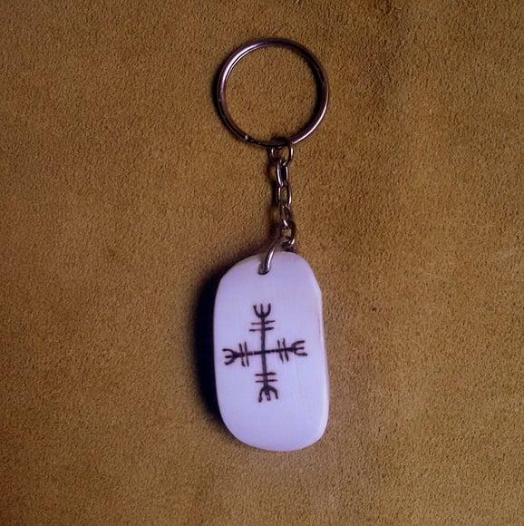 Chaveiro Talismã Anti Magia Osso de Boi