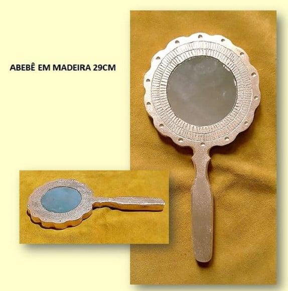 Espelho / Abebé Madeira Oxum 30cm