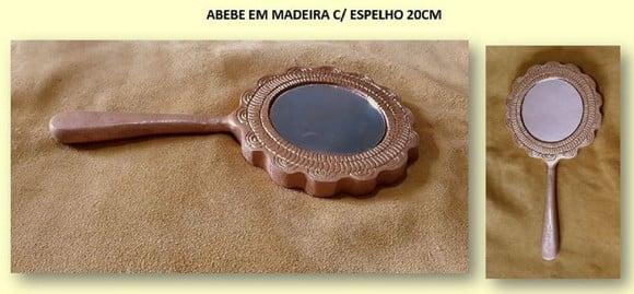 Espelho / Abebé Madeira Flor 25cm