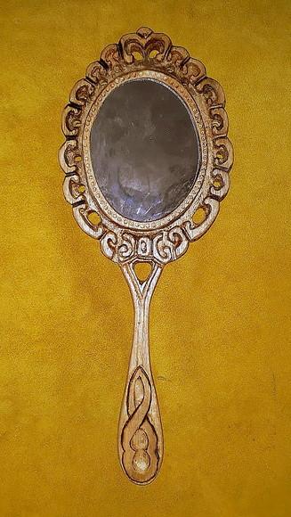Espelho / Abebé Madeira Princesa 30cm