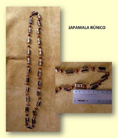 JAPAMALA RÚNICO EM MADEIRA CARVALHO (PAGAN PRAYER BEADS)