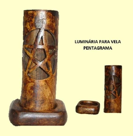 Luminária para Vela Pentáculo