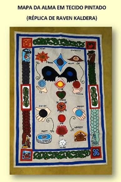 MANDALA EM TECIDO PINTADO - MAPA DA ALMA (réplica)