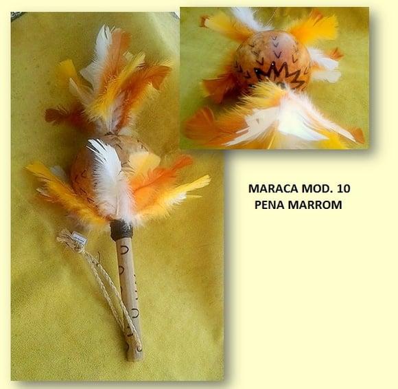 MARACA MOD. 10 PENAS MARROM