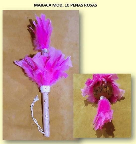 MARACA MOD.10 PENAS ROSAS
