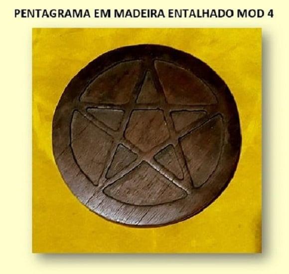 PENTAGRAMA ENTALHADO EM MADEIRA MOD. 04