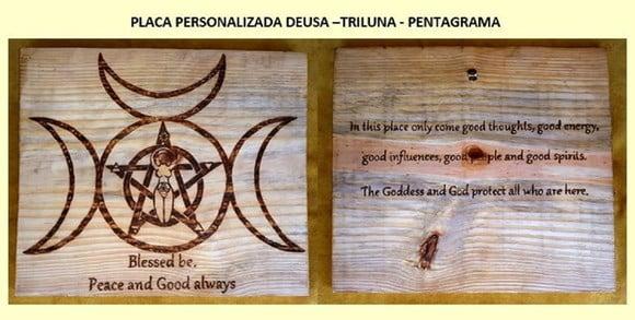 PLACA DEUSA / TRILUNA / PENTAGRAMA