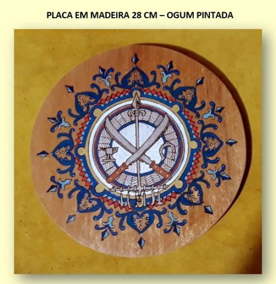 Placa em Madeira 28cm - Ogun