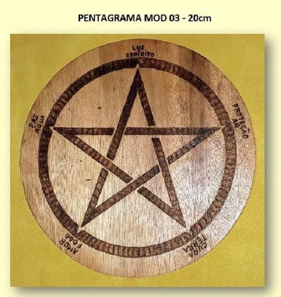 Placa Pentagrama Mod 03 20cm